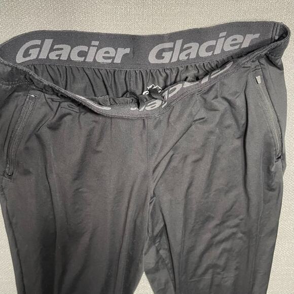 GLACIER Performance Joggers Men's Large Black Athletic Drawstring Stretch Casual - Picture 3 of 11